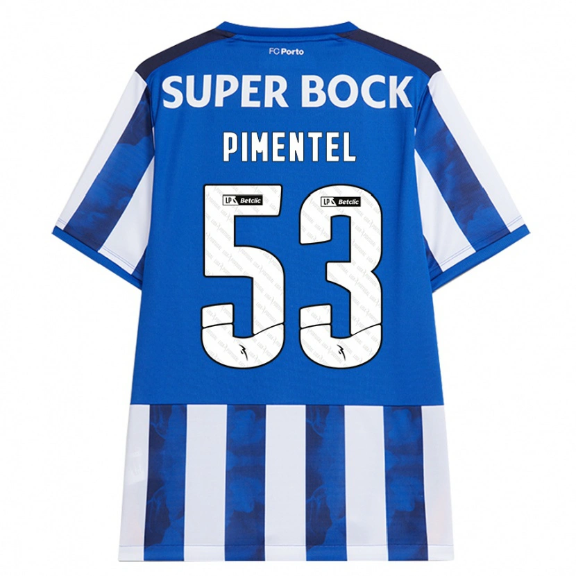 Danxenキッズエリック・ピメンテル#53ブルーホワイトホームシャツ2024/25ジャージーユニフォーム