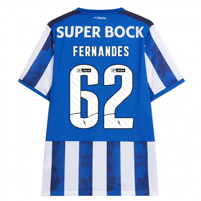 Danxenキッズロドリゴ・フェルナンデス#62ブルーホワイトホームシャツ2024/25ジャージーユニフォーム