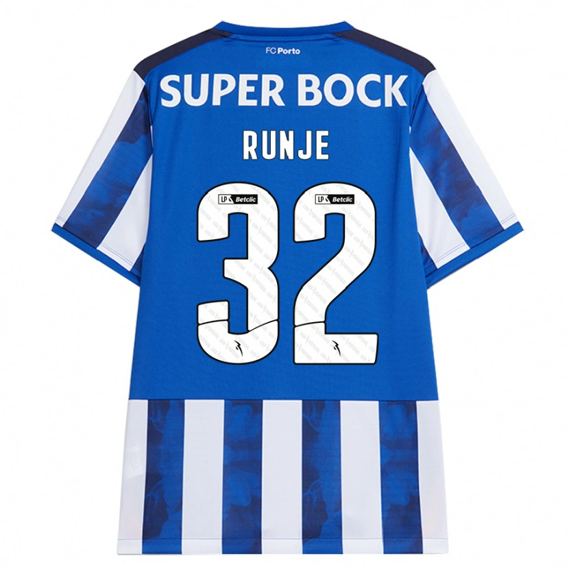 Danxenキッズロコ・リュンジュ#32ブルーホワイトホームシャツ2024/25ジャージーユニフォーム