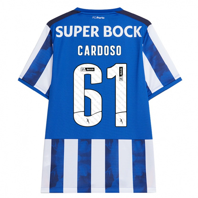 DanxenキッズIvan Cardoso#61ブルーホワイトホームシャツ2024/25ジャージーユニフォーム