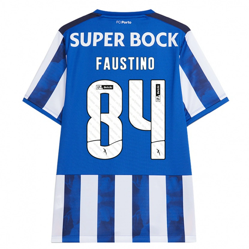 Danxenキッズリーバイ・ファウスティノ#84ブルーホワイトホームシャツ2024/25ジャージーユニフォーム