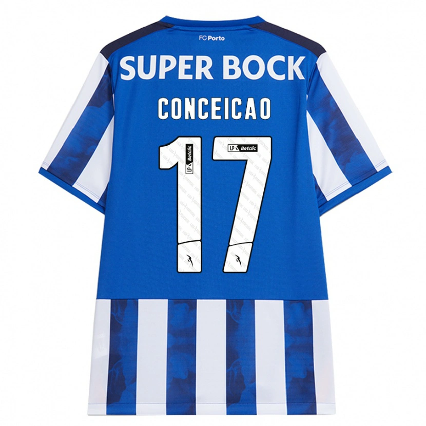 Danxenキッズロドリゴ・コンセイソン#17ブルーホワイトホームシャツ2024/25ジャージーユニフォーム
