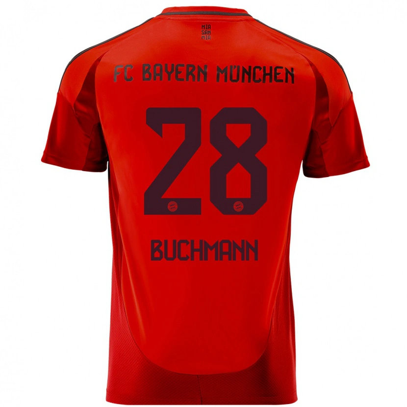 Danxenキッズタレク・ブッフマン#28赤ホームシャツ2024/25ジャージーユニフォーム