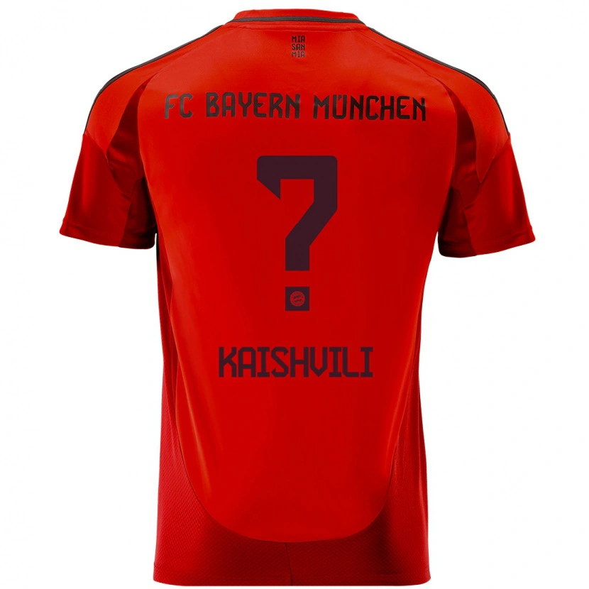 DanxenキッズJamal Kaishvili#0赤ホームシャツ2024/25ジャージーユニフォーム