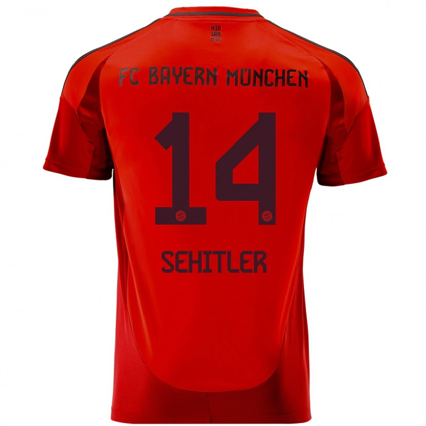 DanxenキッズAlara Şehitler#14赤ホームシャツ2024/25ジャージーユニフォーム