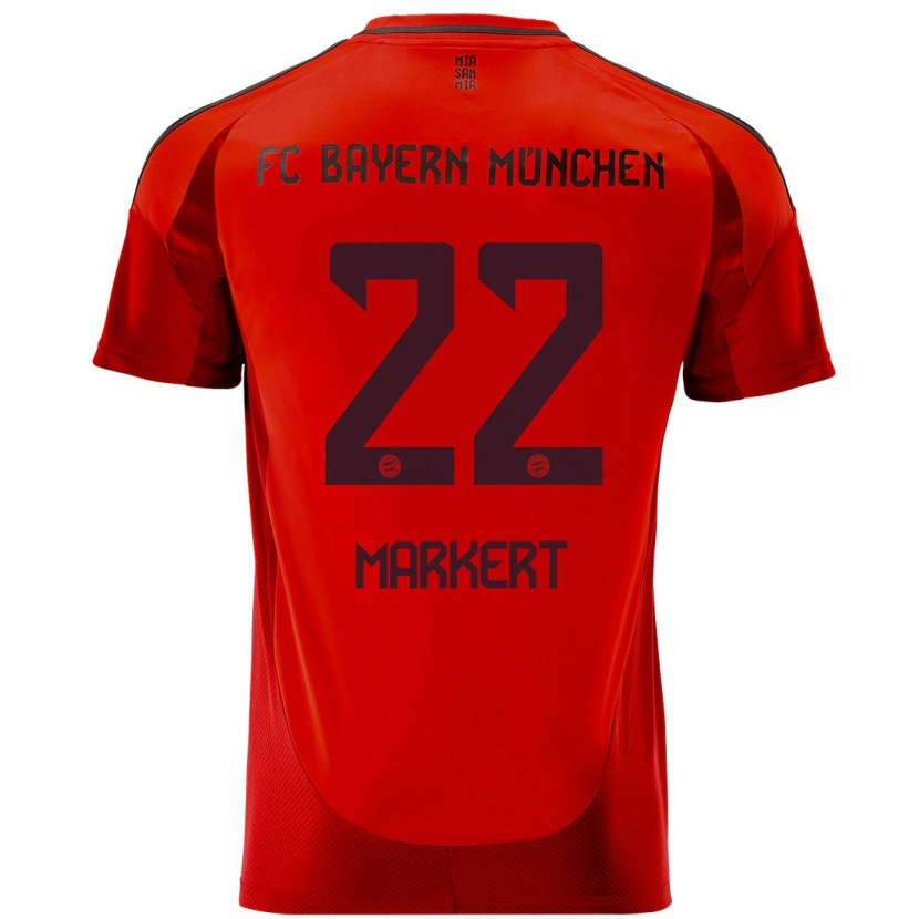 Danxenキッズレオン・マーカート#22赤ホームシャツ2024/25ジャージーユニフォーム