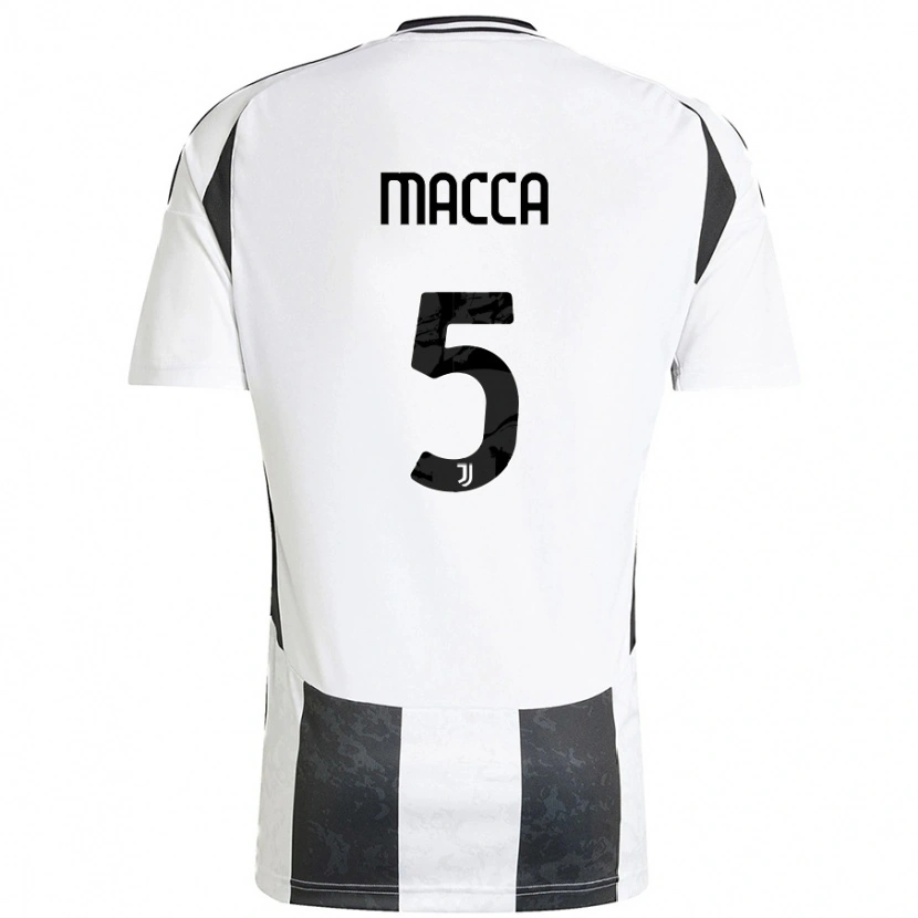 DanxenキッズFederico Macca#5白 黒ホームシャツ2024/25ジャージーユニフォーム