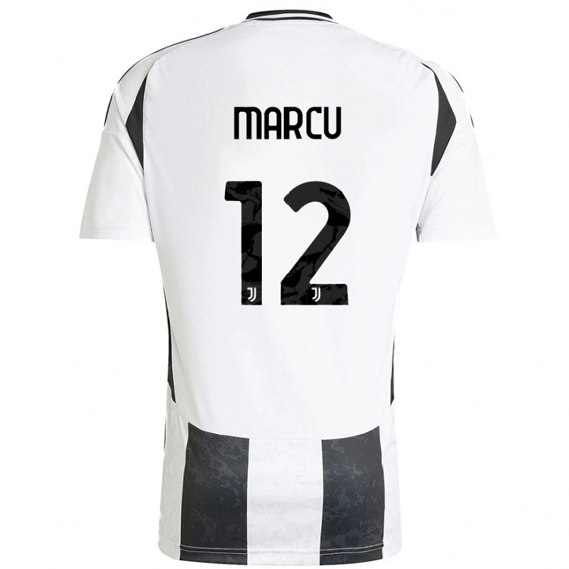 DanxenキッズAlessio Marcu#12白 黒ホームシャツ2024/25ジャージーユニフォーム