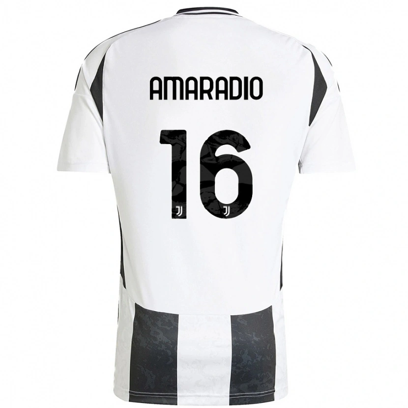 DanxenキッズLuca Amaradio#16白 黒ホームシャツ2024/25ジャージーユニフォーム