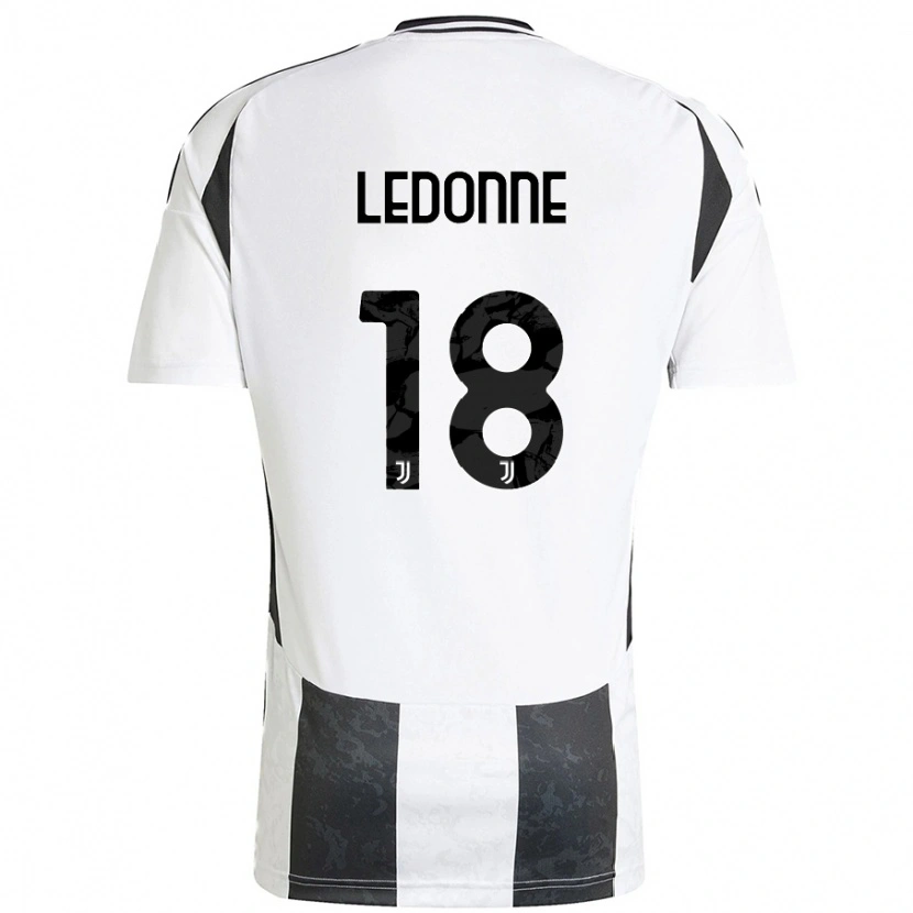 DanxenキッズNicolò Ledonne#18白 黒ホームシャツ2024/25ジャージーユニフォーム