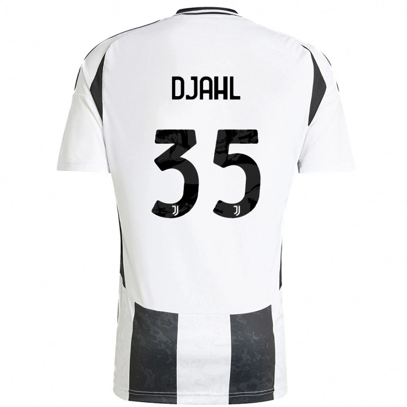 DanxenキッズRayan Djahl#35白 黒ホームシャツ2024/25ジャージーユニフォーム