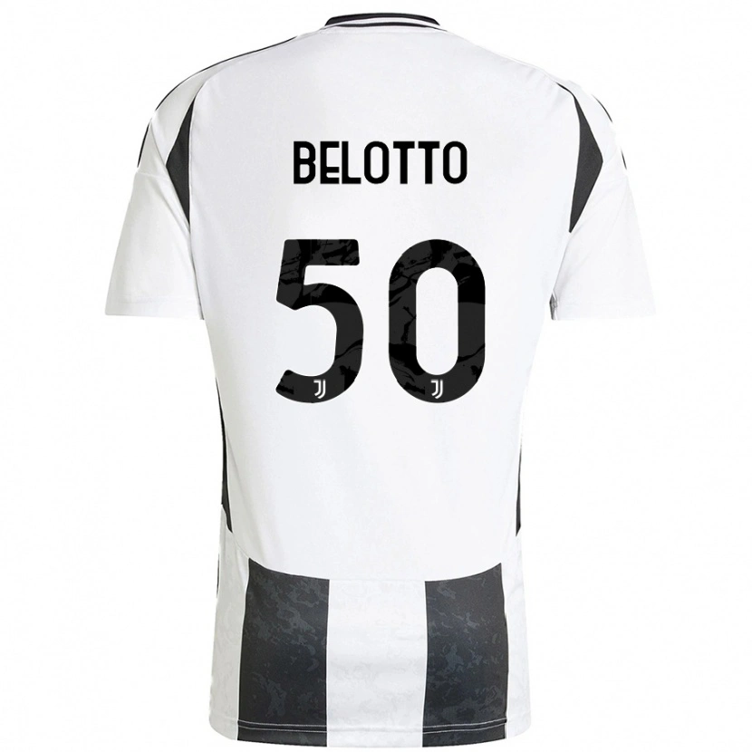 DanxenキッズSoledad Belotto#50白 黒ホームシャツ2024/25ジャージーユニフォーム