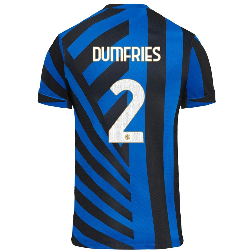 Danxenキッズデンゼル・ダンフリース#2青黒ホームシャツ2024/25ジャージーユニフォーム
