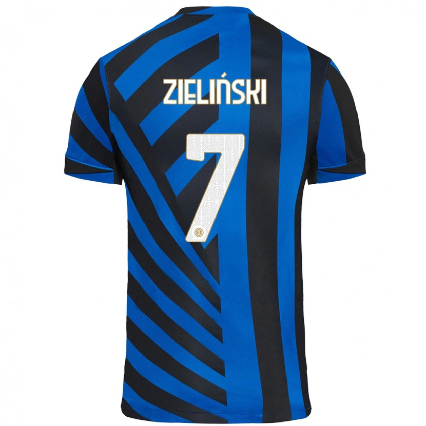 Danxenキッズピオトル・ジエリンスキ#7青黒ホームシャツ2024/25ジャージーユニフォーム