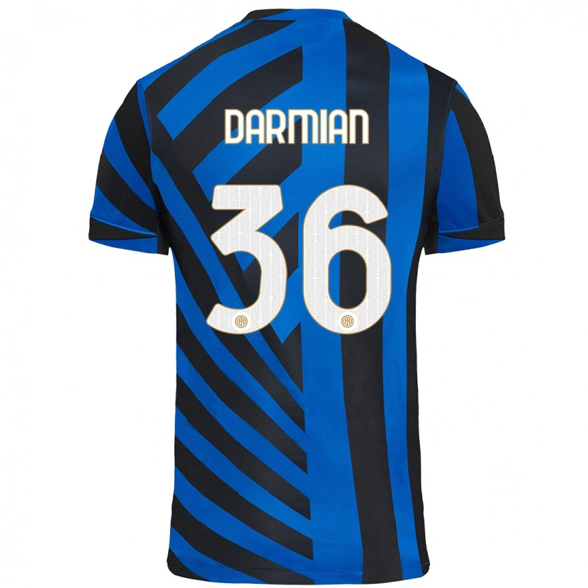 Danxenキッズマッテオ・ダルミアン#36青黒ホームシャツ2024/25ジャージーユニフォーム