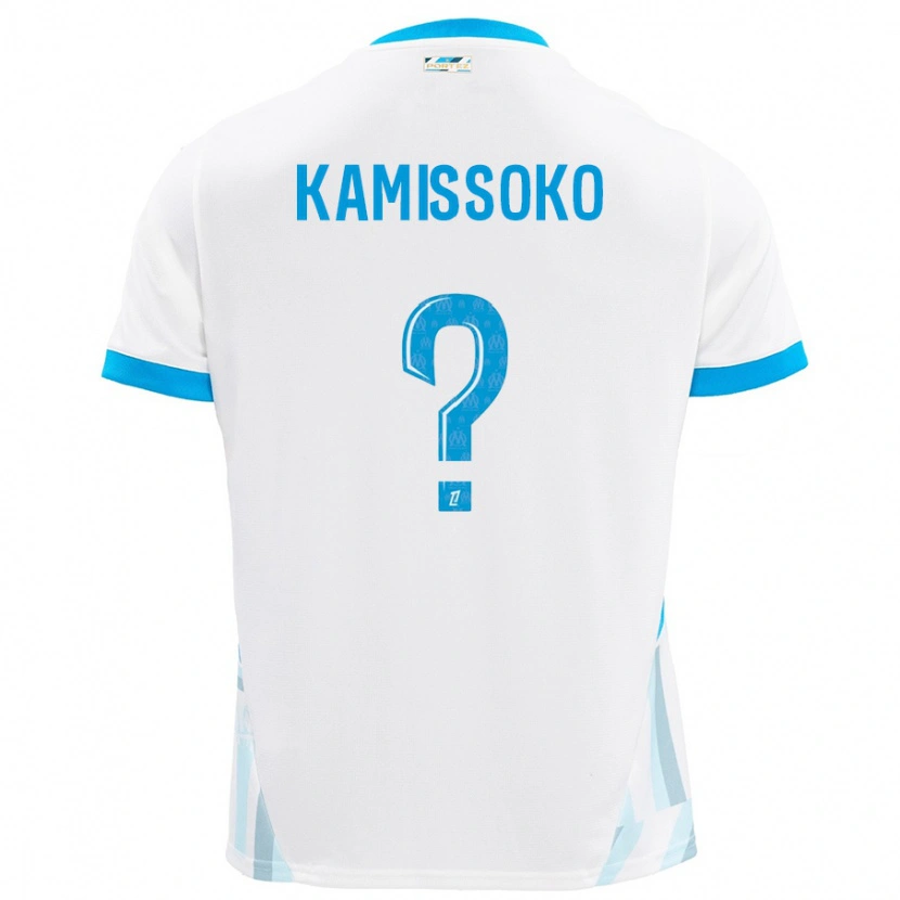 DanxenキッズNouhoum Kamissoko#0白 空 青ホームシャツ2024/25ジャージーユニフォーム