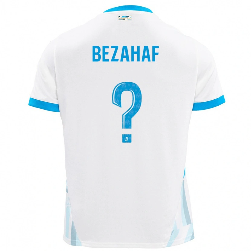 DanxenキッズKelyann Bezahaf#0白 空 青ホームシャツ2024/25ジャージーユニフォーム
