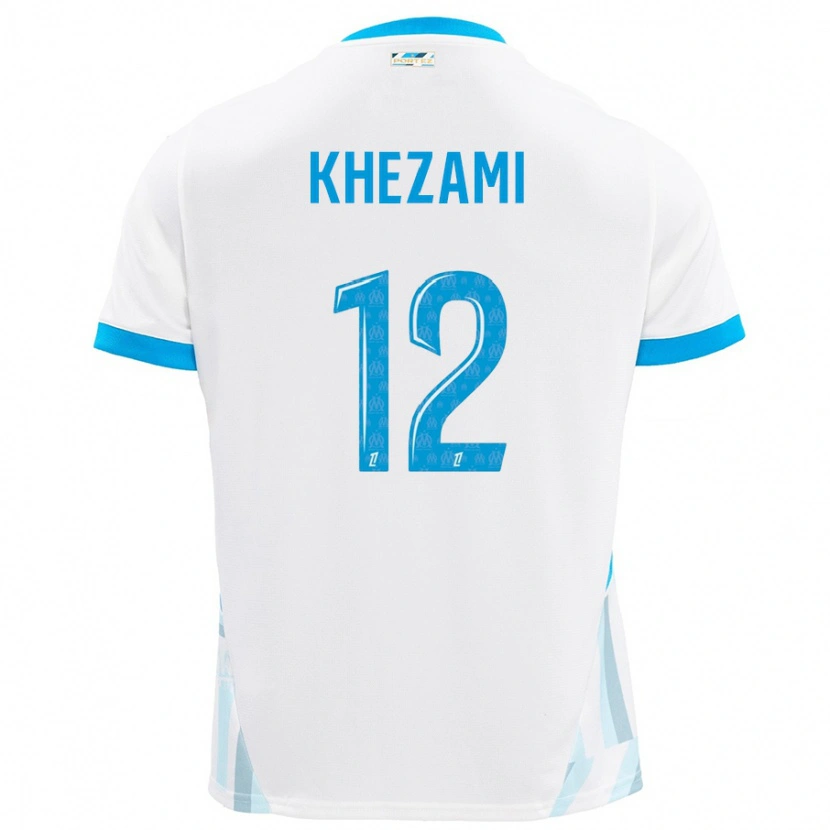 DanxenキッズRoselène Khezami#12白 空 青ホームシャツ2024/25ジャージーユニフォーム