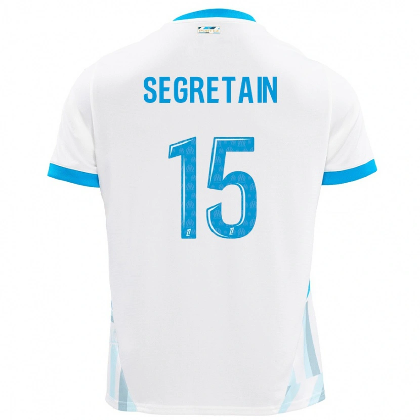 DanxenキッズJulie Ségrétain#15白 空 青ホームシャツ2024/25ジャージーユニフォーム