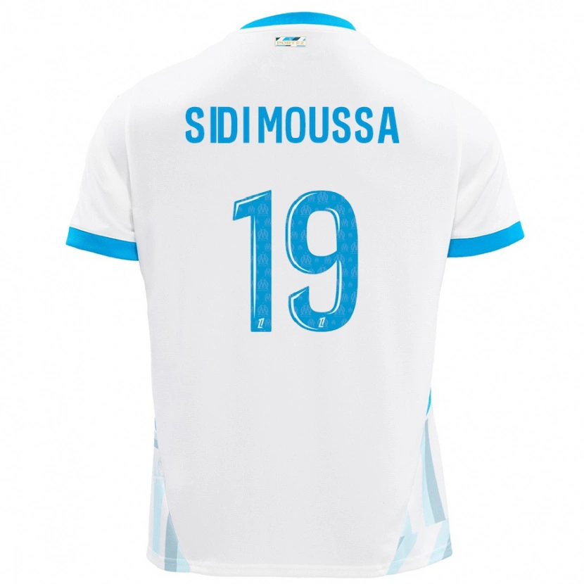 DanxenキッズSalima Sidi Moussa#19白 空 青ホームシャツ2024/25ジャージーユニフォーム