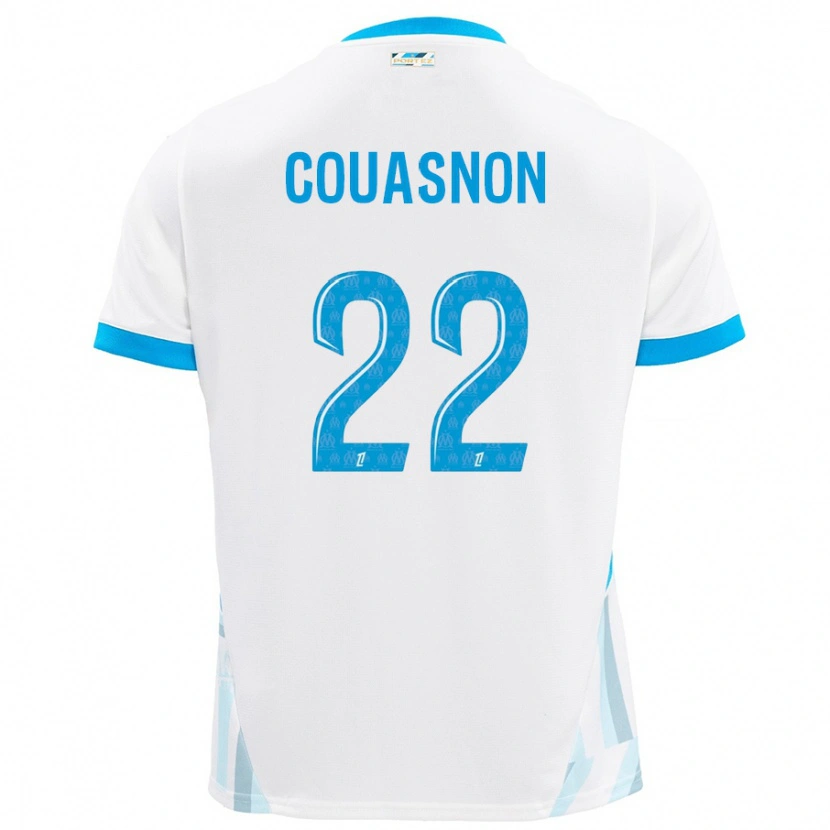 DanxenキッズRoxane Couasnon#22白 空 青ホームシャツ2024/25ジャージーユニフォーム