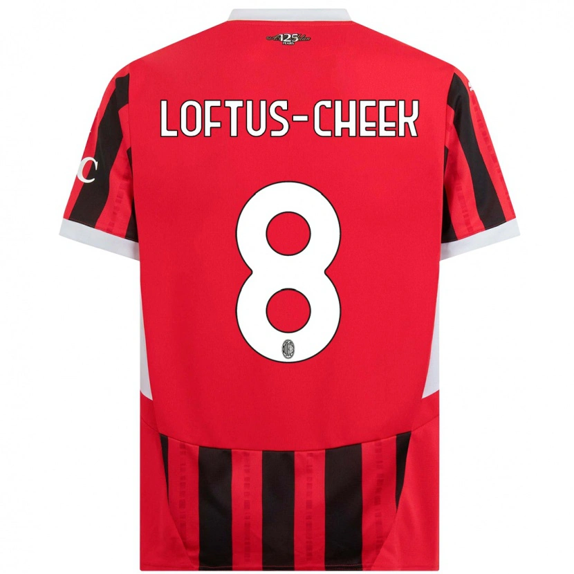 Danxenキッズルーベン・ロフタス＝チーク#8赤黒ホームシャツ2024/25ジャージーユニフォーム