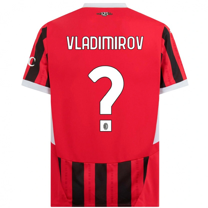DanxenキッズValeri Vladimirov#0赤黒ホームシャツ2024/25ジャージーユニフォーム