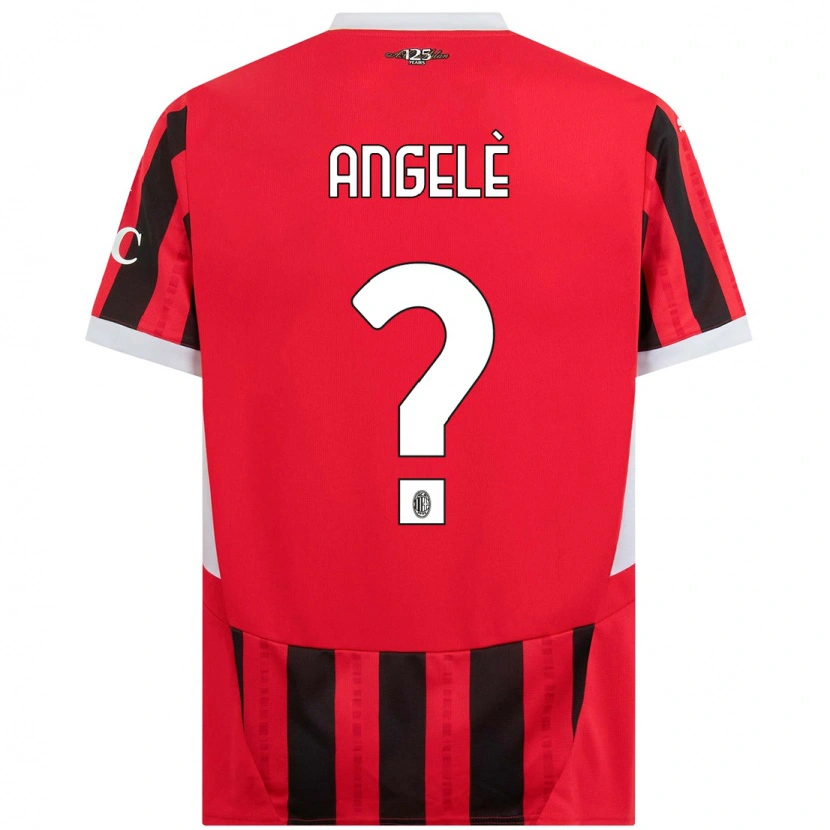 DanxenキッズGregorio Angelè#0赤黒ホームシャツ2024/25ジャージーユニフォーム