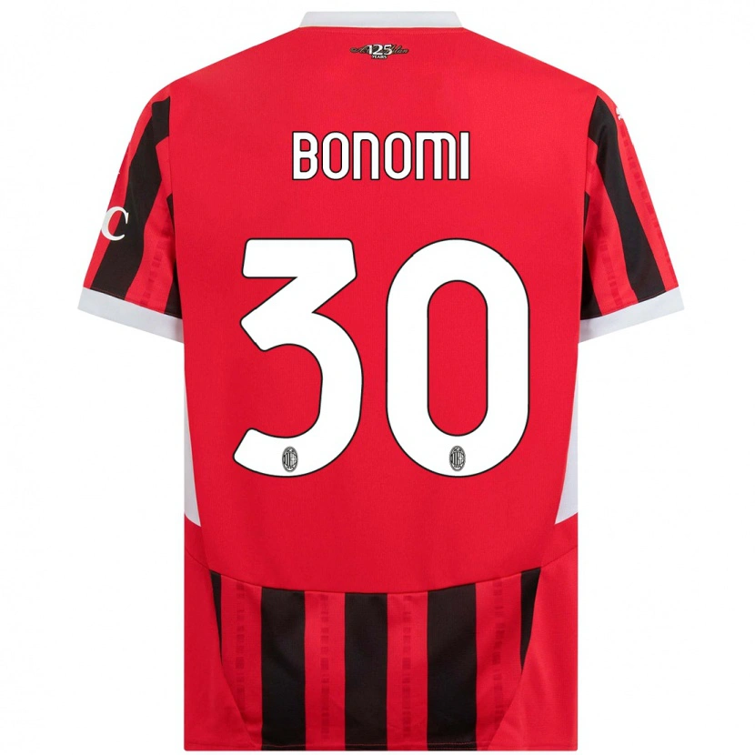 Danxenキッズアレッサンドロボノミ#30赤黒ホームシャツ2024/25ジャージーユニフォーム