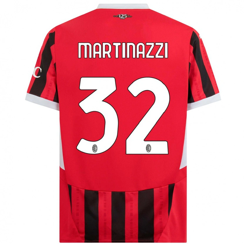 Danxenキッズルカ・マルティナッツィ#32赤黒ホームシャツ2024/25ジャージーユニフォーム
