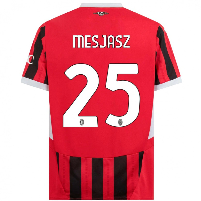 DanxenキッズMałgorzata Mesjasz#25赤黒ホームシャツ2024/25ジャージーユニフォーム