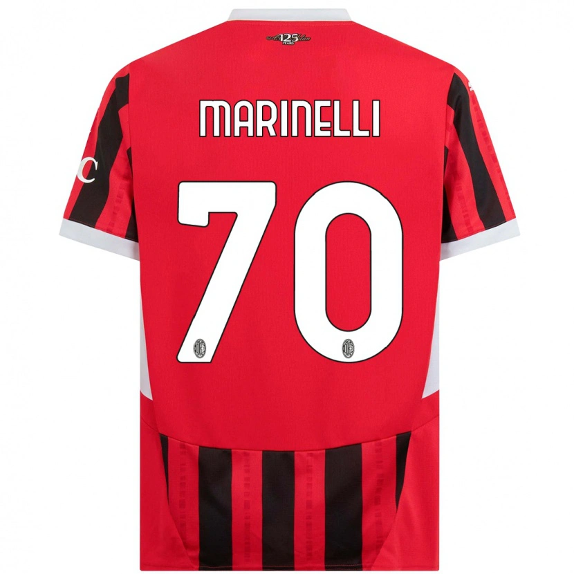 Danxenキッズグロリア・マリネリ#70赤黒ホームシャツ2024/25ジャージーユニフォーム