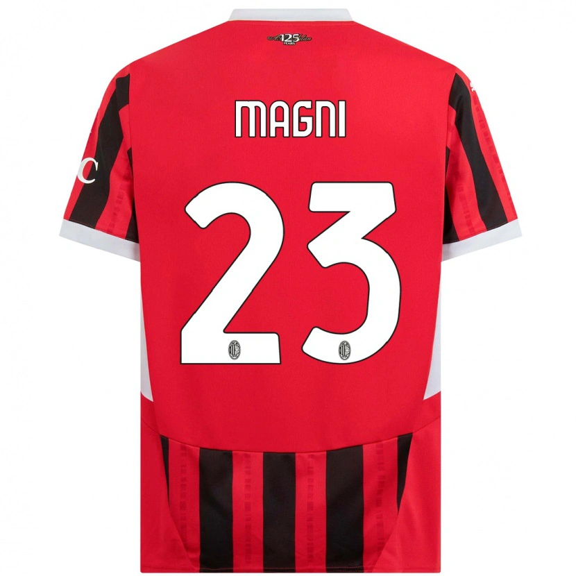 Danxenキッズヴィットリオ・マーニ#23赤黒ホームシャツ2024/25ジャージーユニフォーム