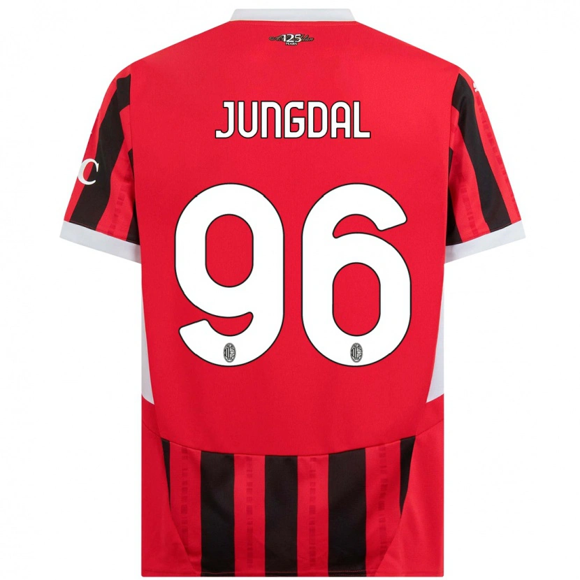 Danxenキッズアンドレアス・ユングダル#96赤黒ホームシャツ2024/25ジャージーユニフォーム