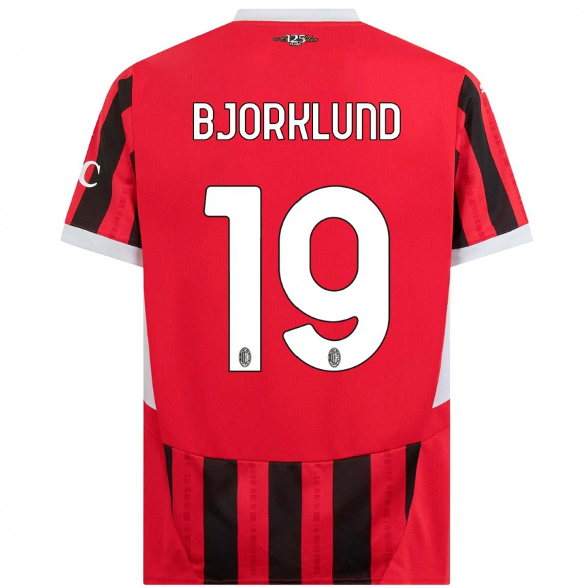 Danxenキッズルーカス・ビヨクルンド#19赤黒ホームシャツ2024/25ジャージーユニフォーム