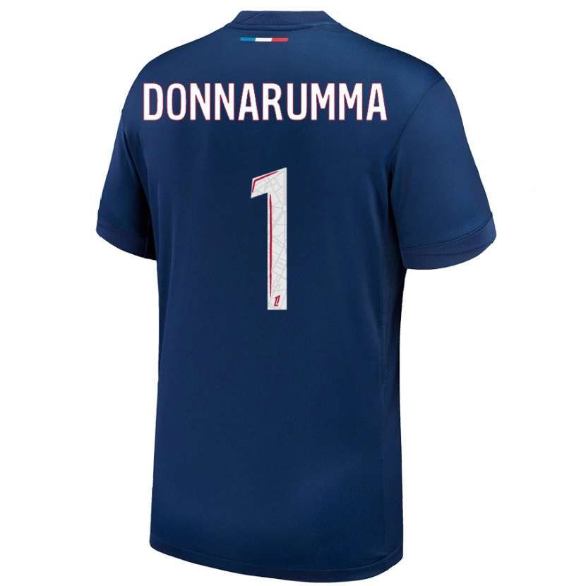 Danxenキッズジャンルイジ・ドンナルンマ#1ネイビーブルー ホワイトホームシャツ2024/25ジャージーユニフォーム