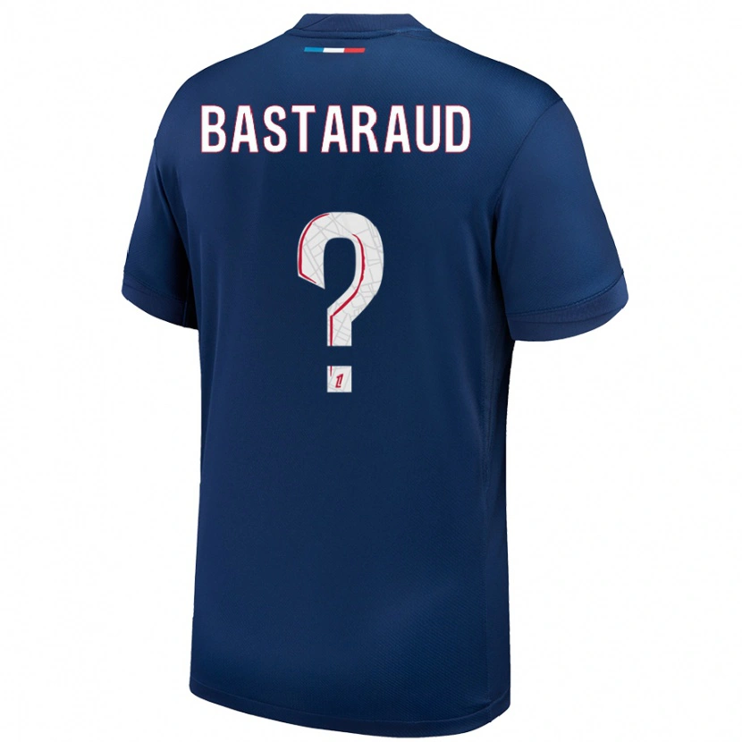 DanxenキッズYanis Bastaraud#0ネイビーブルー ホワイトホームシャツ2024/25ジャージーユニフォーム