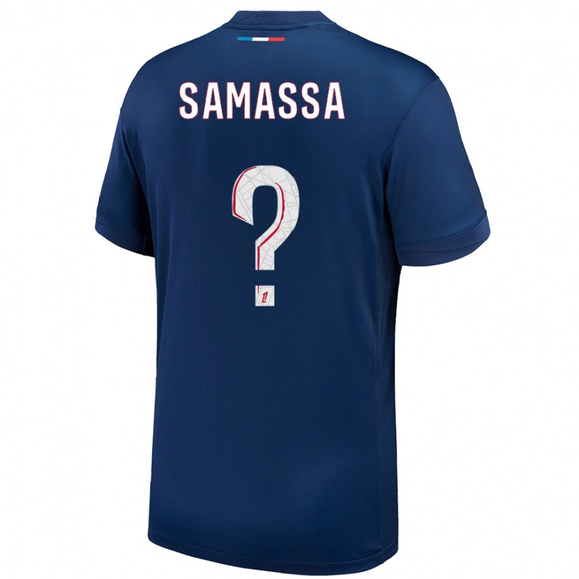 Danxenキッズアブドゥライ・サマサ#0ネイビーブルー ホワイトホームシャツ2024/25ジャージーユニフォーム