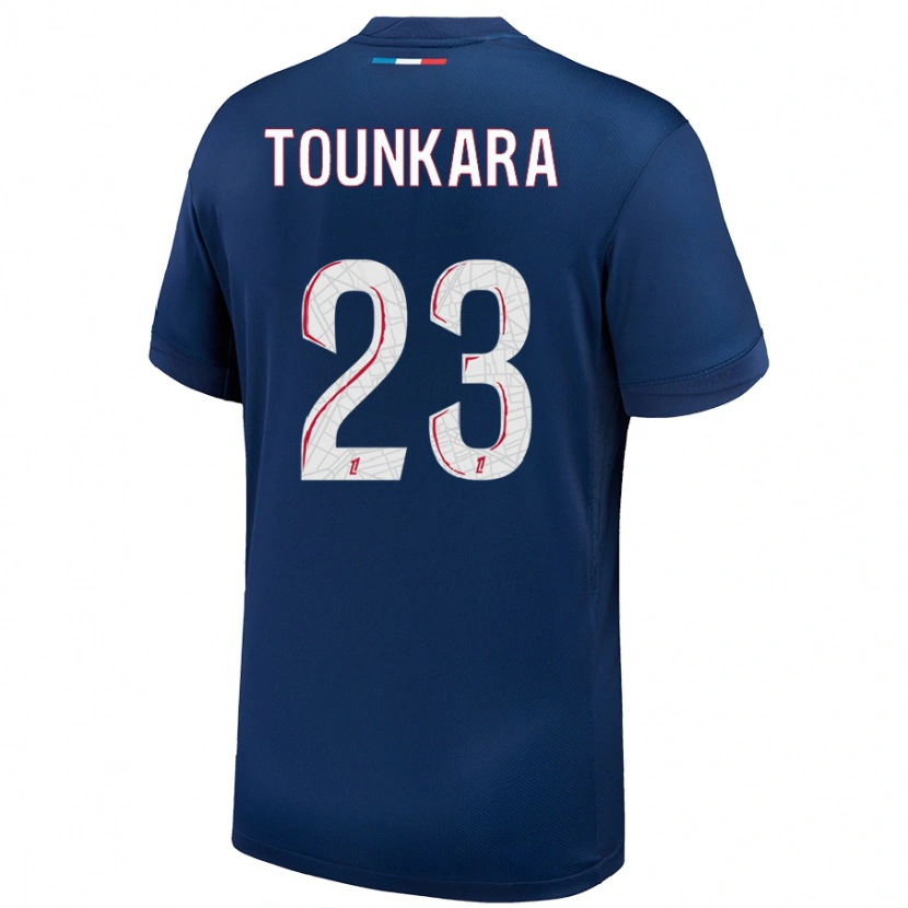 Danxenキッズアイサトゥ・トゥンカラ#23ネイビーブルー ホワイトホームシャツ2024/25ジャージーユニフォーム