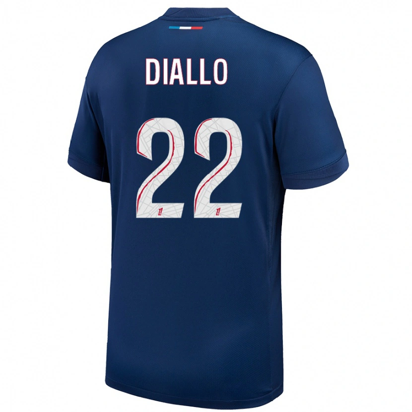 Danxenキッズアブドゥ・ディアロ#22ネイビーブルー ホワイトホームシャツ2024/25ジャージーユニフォーム