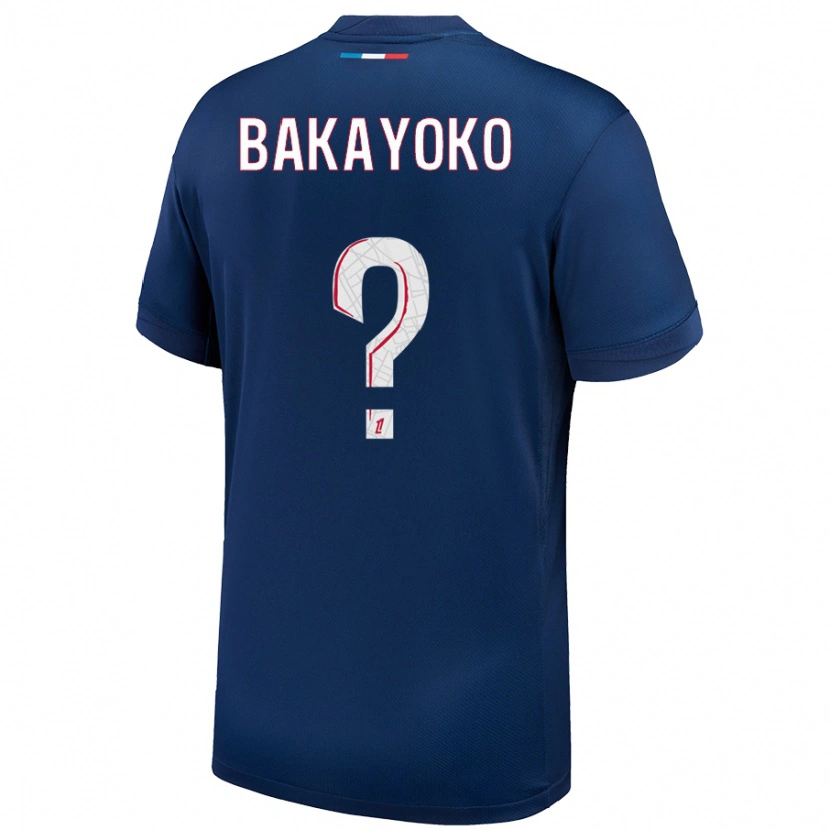 Danxenキッズイブラヒマ・バカヨコ#0ネイビーブルー ホワイトホームシャツ2024/25ジャージーユニフォーム