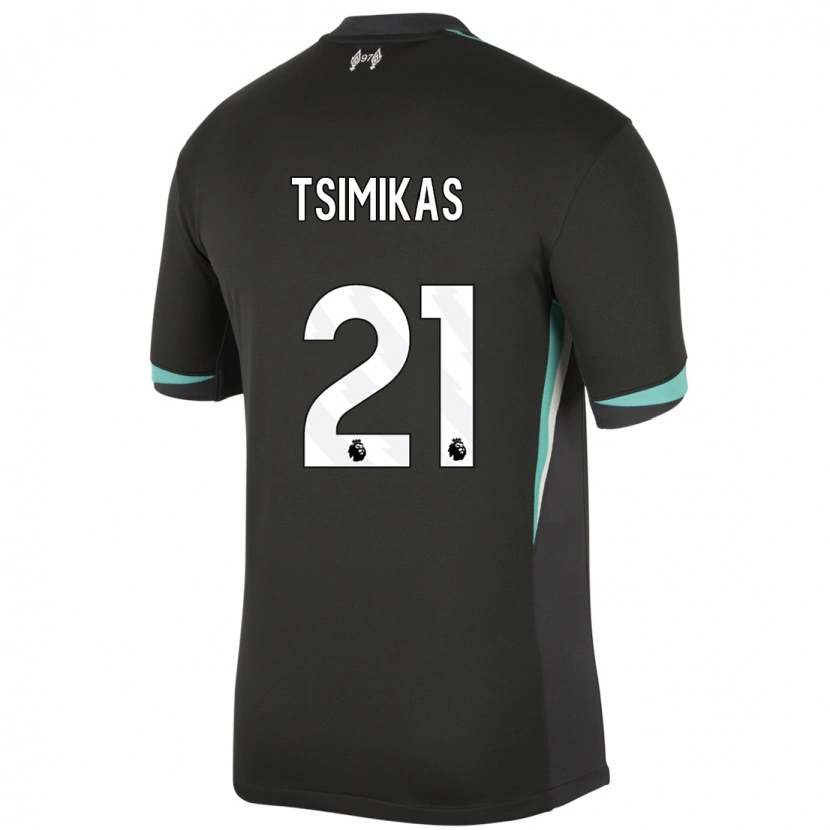 Danxenキッズコスタス・ツィミカス#21ブラック アンスラサイト ホワイトアウェイシャツ2024/25ジャージーユニフォーム