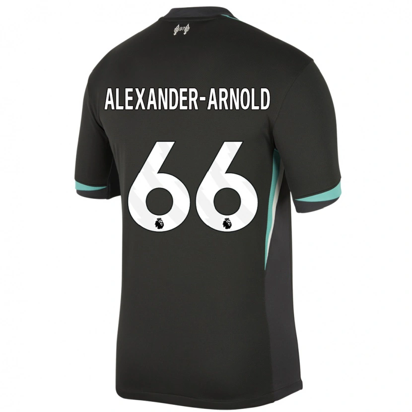 Danxenキッズトレント・アレクサンダー＝アーノルド#66ブラック アンスラサイト ホワイトアウェイシャツ2024/25ジャージーユニフォーム