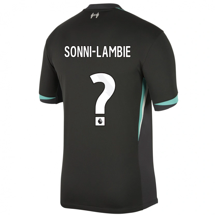 DanxenキッズJoshua Sonni-Lambie#0ブラック アンスラサイト ホワイトアウェイシャツ2024/25ジャージーユニフォーム