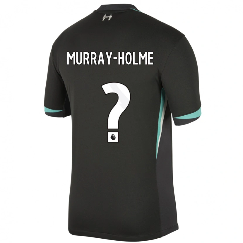 DanxenキッズHadyn Murray-Holme#0ブラック アンスラサイト ホワイトアウェイシャツ2024/25ジャージーユニフォーム
