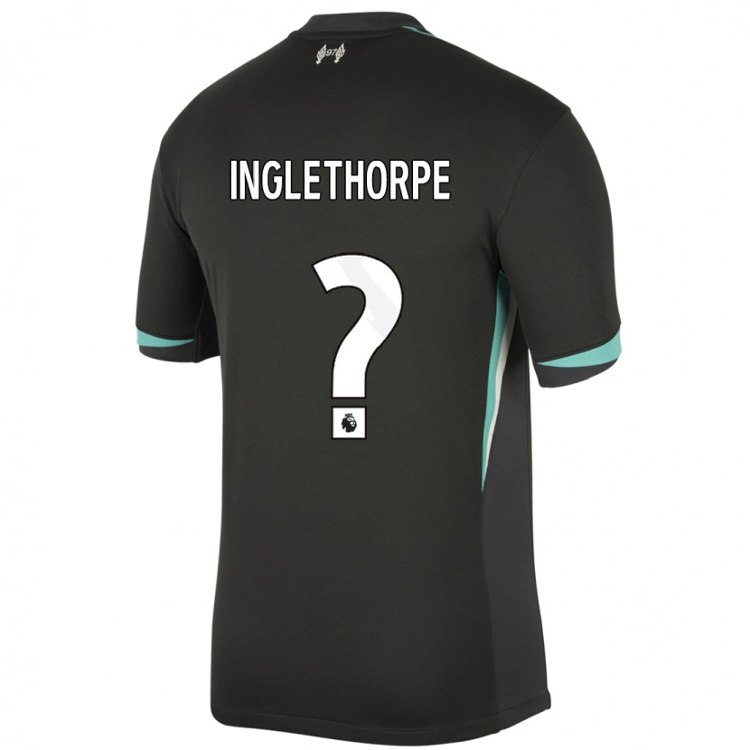 DanxenキッズFinn Inglethorpe#0ブラック アンスラサイト ホワイトアウェイシャツ2024/25ジャージーユニフォーム