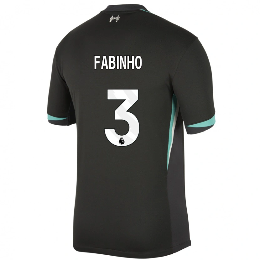 Danxenキッズファビーニョ#3ブラック アンスラサイト ホワイトアウェイシャツ2024/25ジャージーユニフォーム