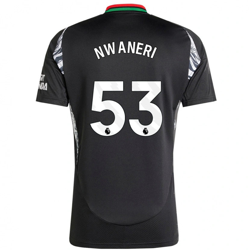 Danxenキッズイーサン・ヌワネリ#53黒アウェイシャツ2024/25ジャージーユニフォーム
