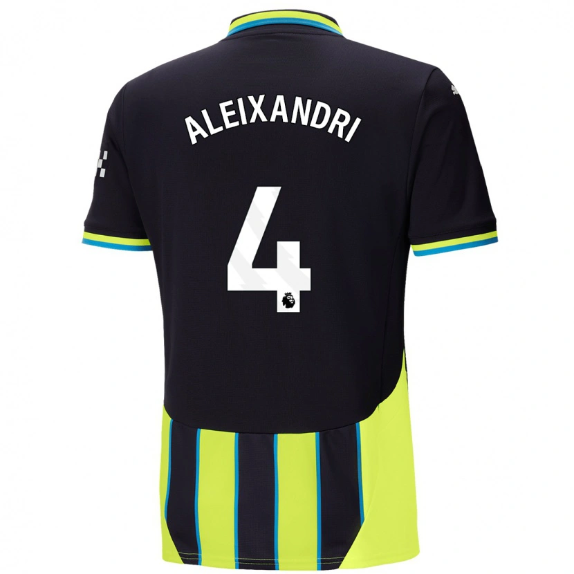Danxenキッズライア・アレイサンドリ#4青 黄アウェイシャツ2024/25ジャージーユニフォーム
