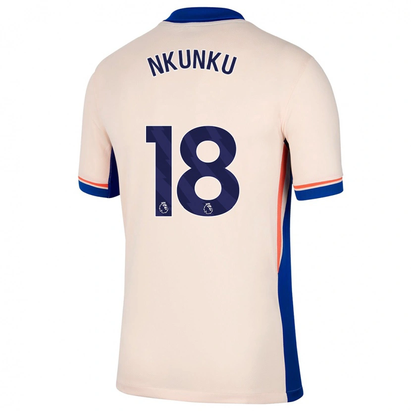 Danxenキッズクリストファー・エンクンク#18ライトベージュアウェイシャツ2024/25ジャージーユニフォーム